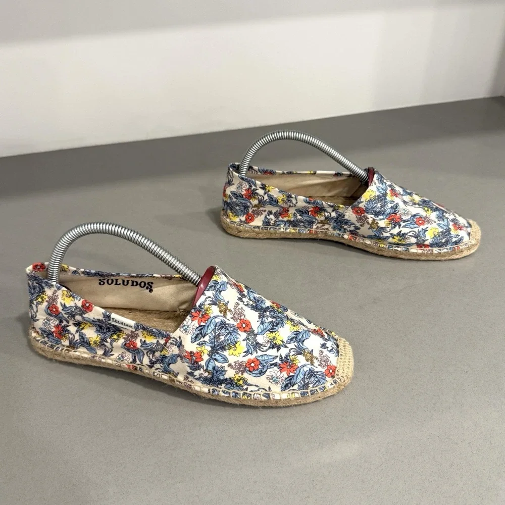 Soludos Espadrilles Womens 40/10 Floral Beachy Coastal Resort Travel Prairie
